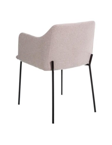 Silla con brazos Nadya tela gris o beige y...