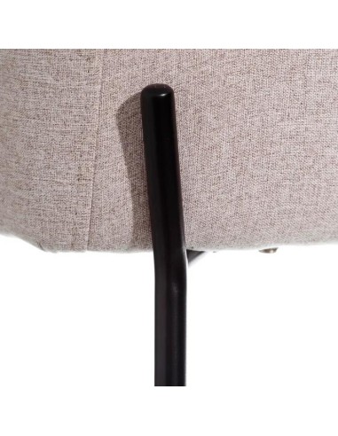 Silla con brazos Nadya tela gris o beige y...