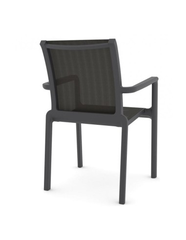 Silla exterior con brazos Poseidon, apilable,...