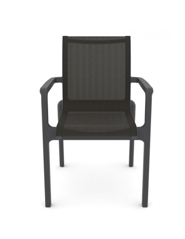 Silla exterior con brazos Poseidon, apilable,...