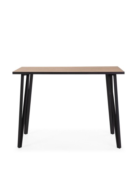 MESA BAR ALTA SINDI 140x70, COR NATURAL e borda preta