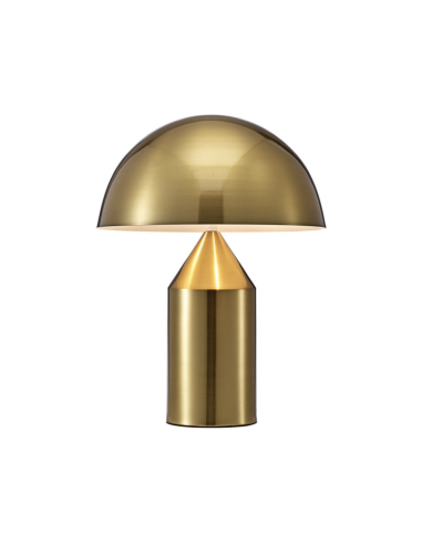Lâmpada de mesa COGUMELO, metal, ouro.