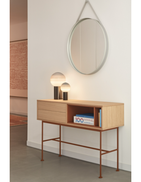 Teulat consola recibidor minimalista YOKO 120x35, TEJA , ROBLE.