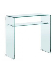Consola Minimalista Burano 80 x 33, Cristal Curvado