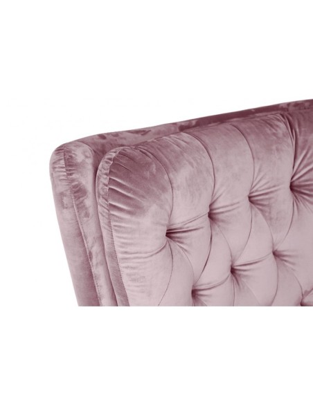 Sillón QUEBEC, giratorio, regulable, tapizado velvet rosa