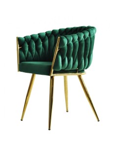 Silla con brazos EGIO, metal, cromado dorado, tapizado...