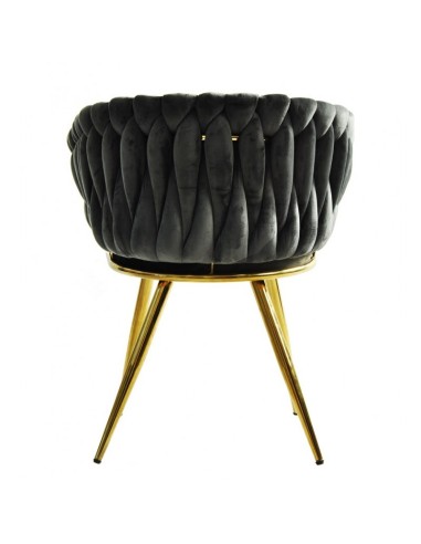 Silla con brazos EGIO, metal, cromado dorado,...