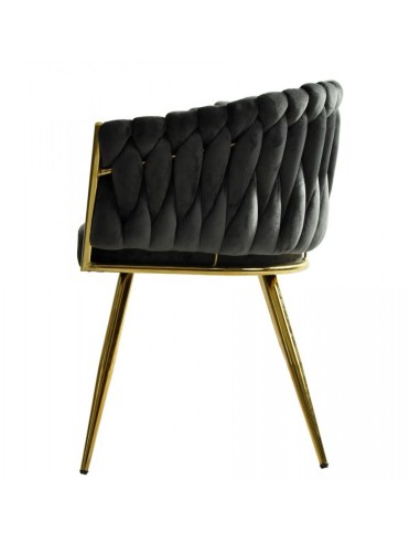 Silla con brazos EGIO, metal, cromado dorado,...