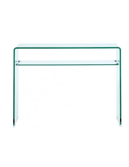 Consola recibidor cristal curvado minimalista Adana 100 x 33