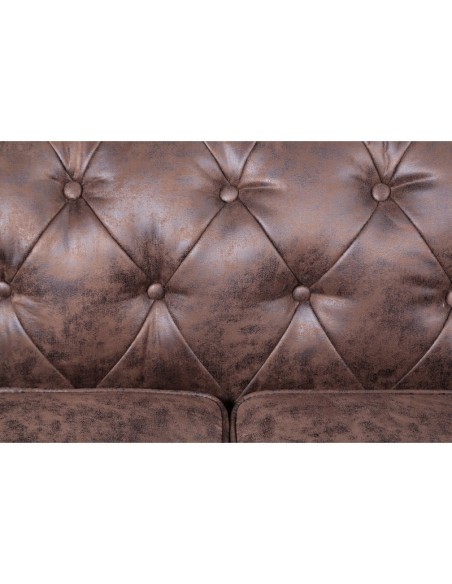Sofá CHESTER, 2 lugares, imitação de couro vintage