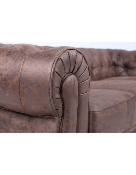 Sofá CHESTER, 2 plazas, similpiel vintage
