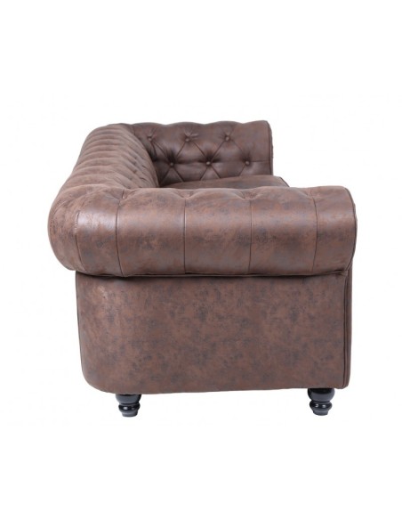 Sofá CHESTER, 2 lugares, imitação de couro vintage