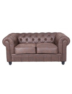 Sofá CHESTER, 2 lugares, imitação de couro vintage