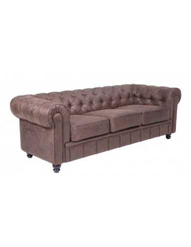 Sofá CHESTER, 3 plazas, similpiel vintage