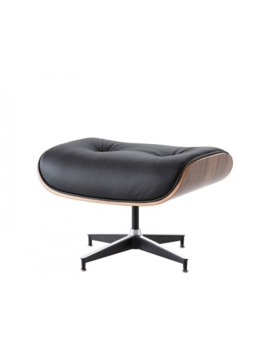 Poltrona Lounge chair, imitação de couro preto,...
