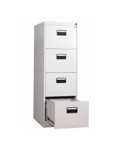 Archivador SAGE, metálico, 4 cajones, gris