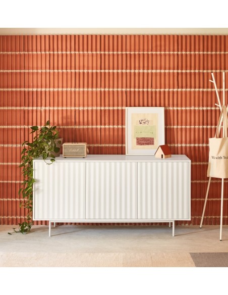 Teulat APARADOR SIERRA 160x47, minimalista, MDF lacado blanco