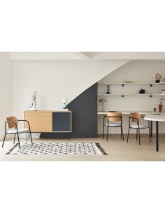 TEULAT cômoda minimalista YOKO 128X45, cinza, carvalho 2