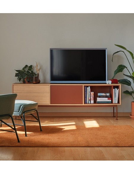 Teulat MUEBLE TV YOKO 180x40,COLOR TEJA/ROBLE