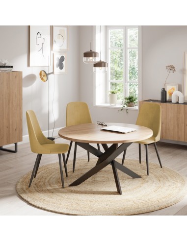 MESA REDONDA THER 120, tampo em melamina...