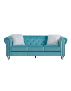 Sofá CHESTER GLAMOUR, 3 plazas, tapizado velvet verde agua 2