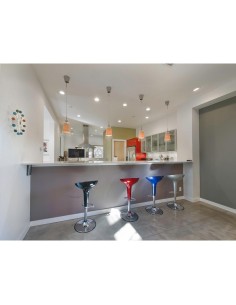 Taburete QUESA, cromado, abs negro 2