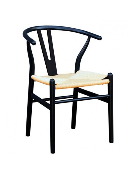 Silla Wish madera de haya negro.