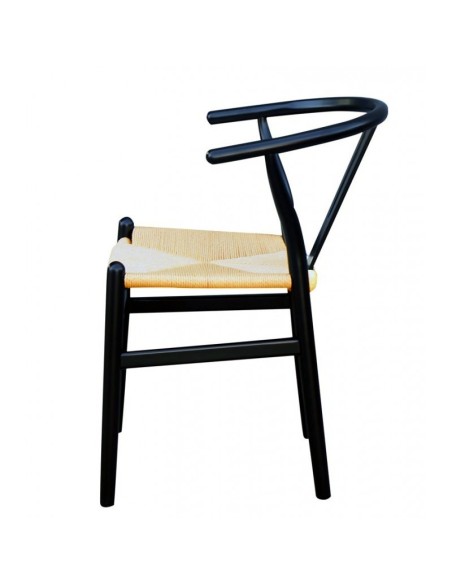 Silla Wish madera de haya negro.