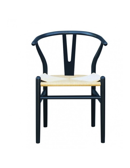 Silla Wish madera de haya negro.