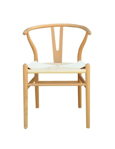 Cadeira Wishbone madeira de faia natural