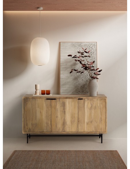 APARADOR MUNDRA 150 x 40, MADERA de MANGO y PATA de METAL.