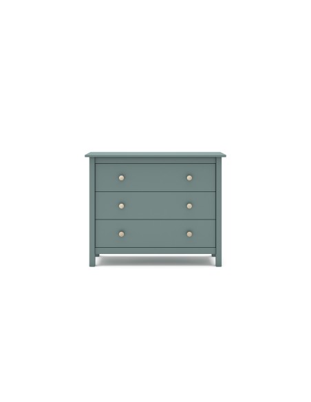 Cômoda Nora 100 x 80, em pinho verde e 3 gavetas
