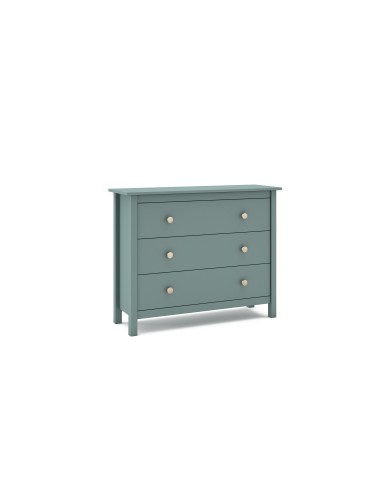 Comoda Nora 100 x 80, en pino verde y 3 cajones