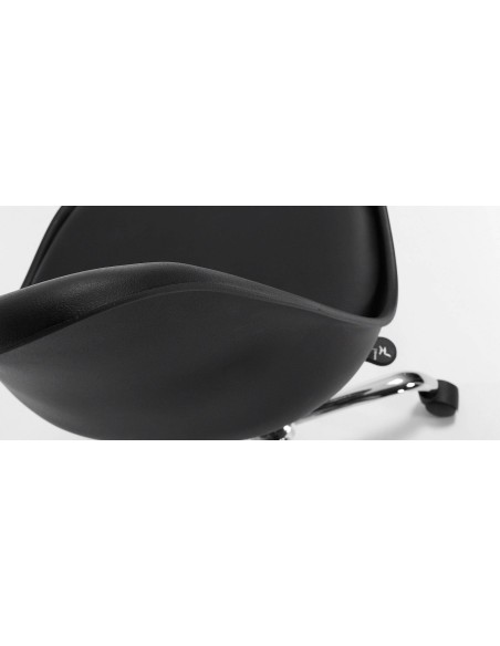 SILLA OFICE ORLANDO CROM PLASTICO NEGRO COJIN SIMILPIEL  SILLA OFICE ORLANDO CROM PLASTICO NEGRO COJIN SIMILPIEL