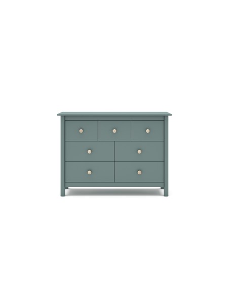 Cômoda Nora 110 x 80, em pinho verde e 7 gavetas