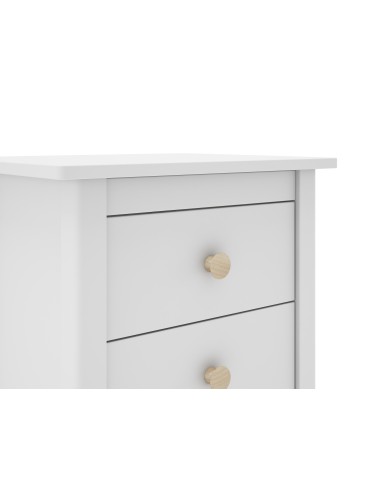 Mesa de cabeceira Nora 46 x 65, em pinho branco...