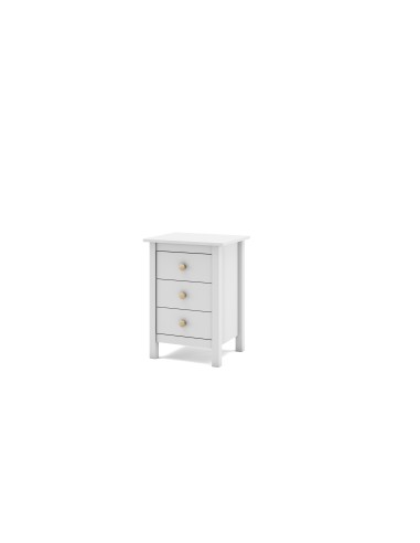 Mesa de cabeceira Nora 46 x 65, em pinho branco...