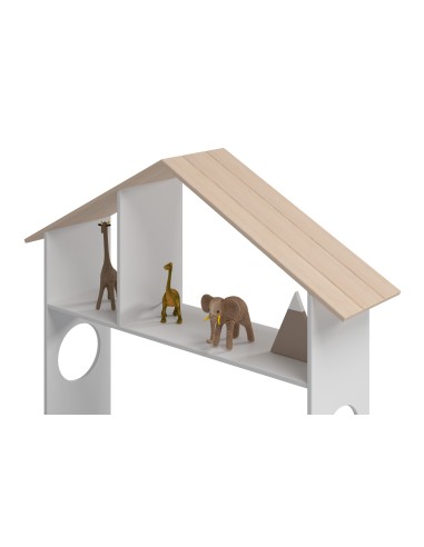 Cama infantil ODESSA de 90 en MDF blanco y pino...