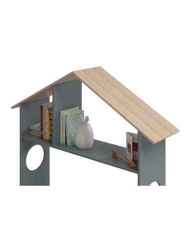 Cama infantil ODESSA 90 em MDF verde e pinho cera