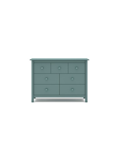 Comoda Nora 110 x 80, en pino verde y 7 cajones