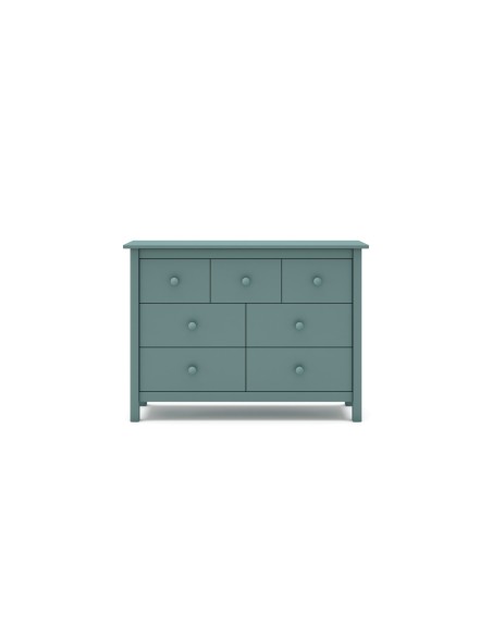 Cômoda Nora 110 x 80, em pinho verde e 7 gavetas