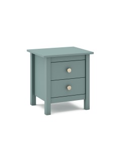 Mesa de cabeceira Nora 46 x 50, em pinho verde e 2 gavetas