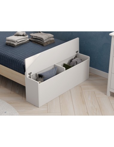 Cama infantil ODESSA de 90 en MDF blanco y pino...