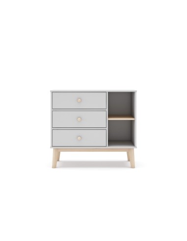 Cómoda 3 cajones 2 huecos ESTEBAN 90 x 80, MDF...