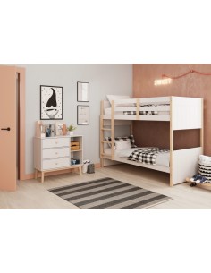 Cómoda com 3 gavetas e 2 espaços ESTEBAN 90 x 80, MDF... 2