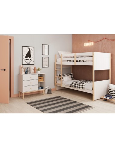 Cómoda 3 cajones 2 huecos ESTEBAN 90 x 80, MDF...