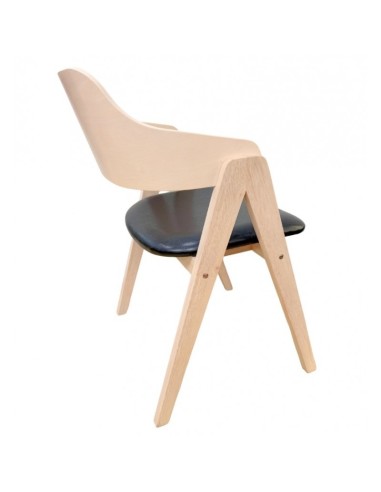 Silla con brazos nordic GODI, madera de hevea y...