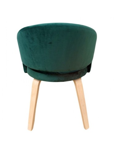 Silla con brazos RACE, madera de hevea y velvet...