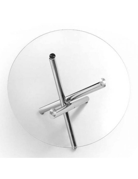 Mesa redonda 110 Spectra, vidro, cromado