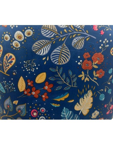 Silla diseño FLORA, tapizado velvet azul con...